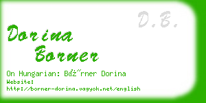 dorina borner business card